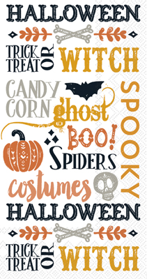 Rosanne Beck Holloween Words Guest Towel