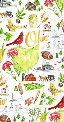 Rosanne Beck - Ohio State Collection OH Guest Towel