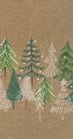 Green Xmas Trees Guest Towel white green