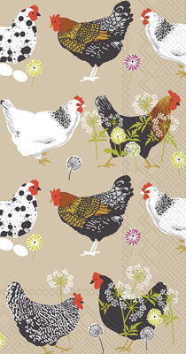 Spatter Hens linen