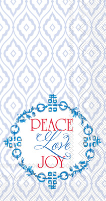 Rosanne Beck Blue Wreath Guest Towel