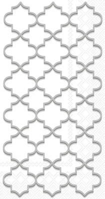 Moroccan Trellis Guest Towel silver