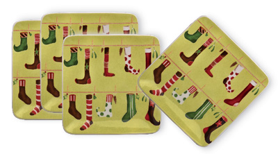 Crazy Christmas Stockings Plate Set