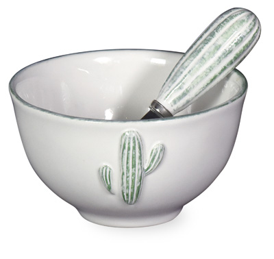 Bowl & Spreader Set cactus