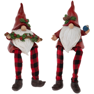 Santa Gnome Shelf Sitters (set of 2)