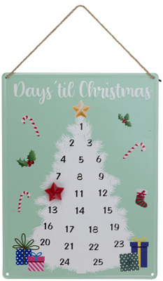 Xmas Countdown Presents Tree Sign