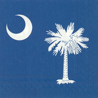 SOUTH CAROLINA FLAG COCKTAIL NAPKIN