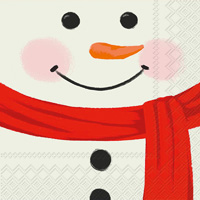 Snowman Face Cocktail Napkin