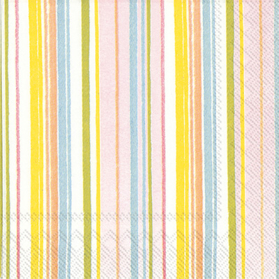 Easter Egg Hunt Stripes Cocktail Napkin