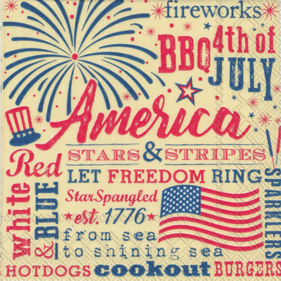 Fourth of July Cocktail Napkin