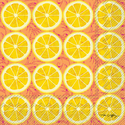 Lemon Craze Cocktail Napkin