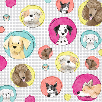 Art Pop Pups Cocktail Napkin