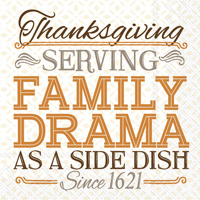 Serving Family Drama Cocktail Napkin