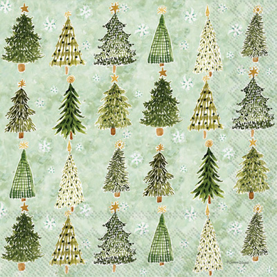 Christmas Tree Pattern Cocktail Napkin