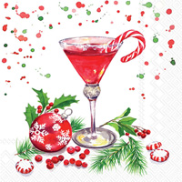 Christmas Martini Cocktail Napkin