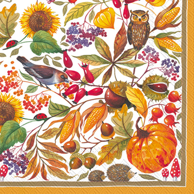 Autunno Bellino Ochre Cocktail Napkin