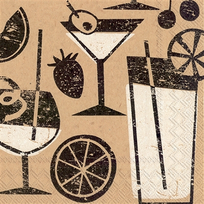 Brown Paper Cocktails Cocktail Napkin