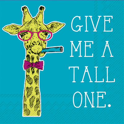 Rosanne Beck Boho Animals: Give Me a Tall One Cocktail Napkin