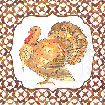 Rosanne Beck RB Turkey Cocktail Napkin