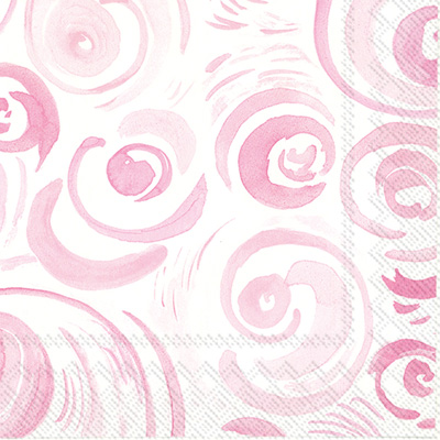 Happy Circles Light Rose Cocktail Napkin