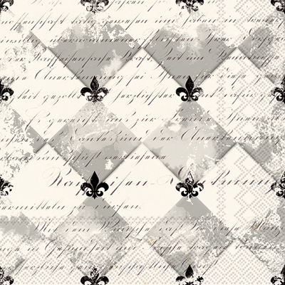 French Fleur De Lis Cocktail Napkin crea