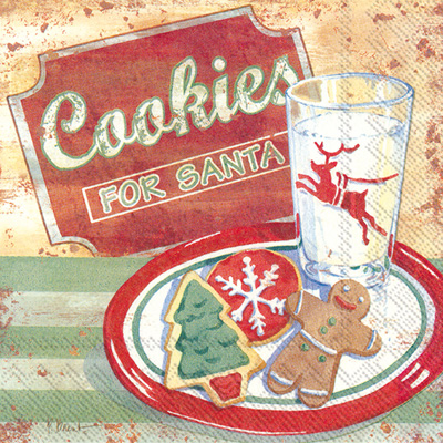 Cookies for Santa Cocktail Napkin