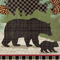 Black Bears Cocktail Napkin