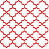 Moroccan Trellis Cocktail Napkin red