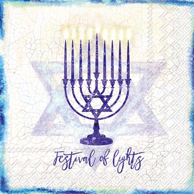 Menorah Cocktail Napkin