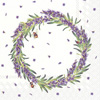 Lavender Wreath Cocktail Napkin