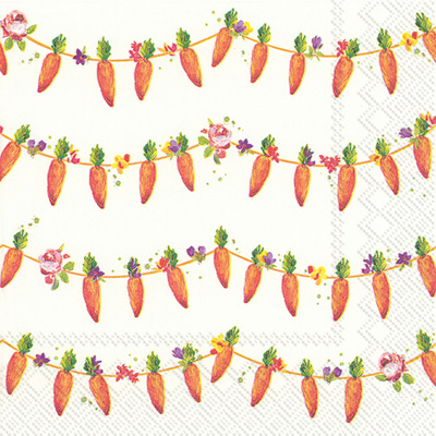 Carrots Garland Cocktail Napkin