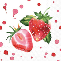 Soft Strawberries Cocktail Napkin