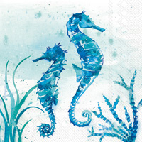 Aquaworld Sea Horse Cocktail Napkin