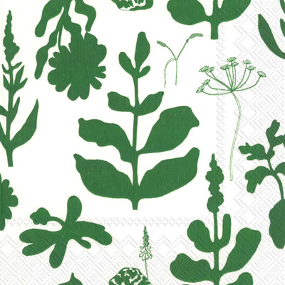 Marimekko - Elokuun Vorjot Cocktail Napkin green