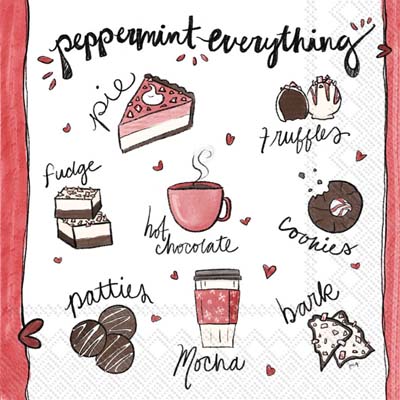 Peppermint Everything Cocktail Napkin