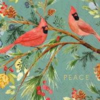 Cardinal Peace Cocktail Napkin