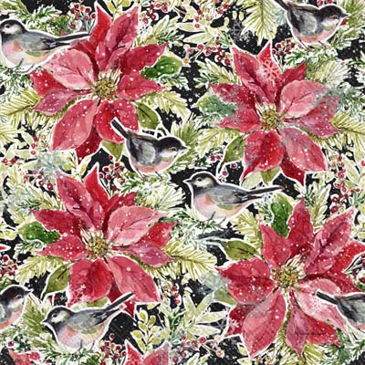 Susan Winget - Poinsettia Allover Cocktail Napkin