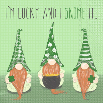 Lucky Gnomes Cocktail Napkin
