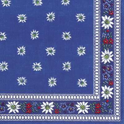 Edelweiss Cocktail Napkin blue