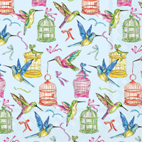 Birds And Cages Cocktail Napkin