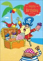 Cardooo Birthday Activity Card Pirates