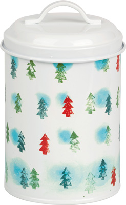 Winter Trees Light Blue Cookie Tin