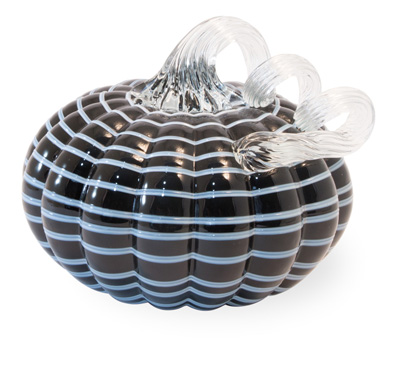 Black & White Small Striped Pumpkin