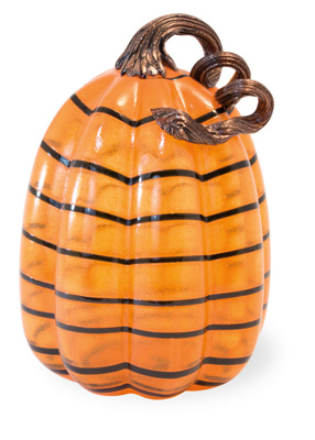 Orange & Black Large Striped Pumpkin