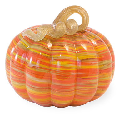 Swirls Glass Pumpkin Short