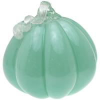 Large Turquoise Glass Pumpkin