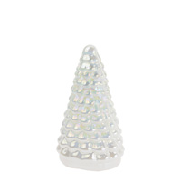 Small Winter White Shimmer Glass Tree