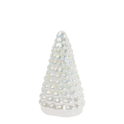 Small Winter White Shimmer Glass Tree