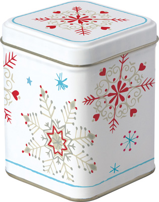 Winter Crystals White Red Tea Tin