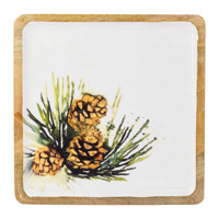white spruce wood platter